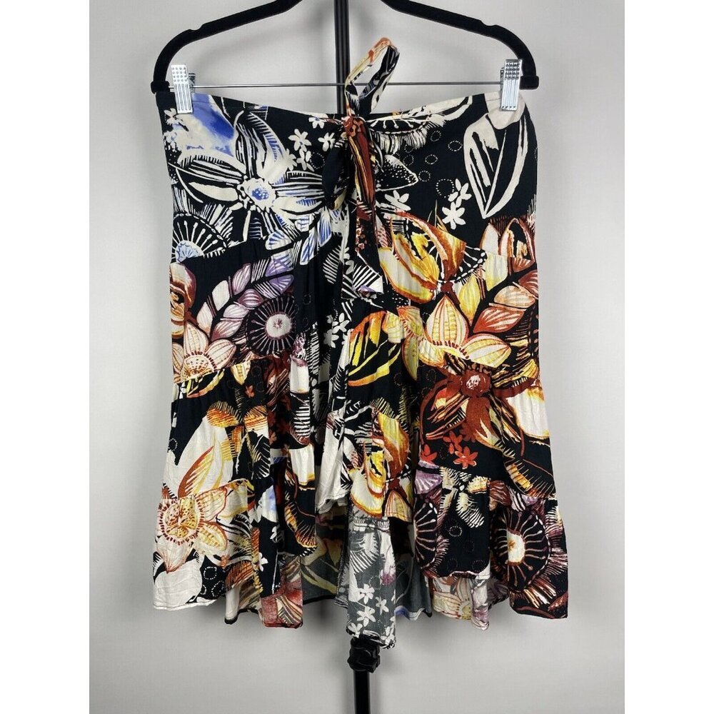 Jams World Multicolor Floral‎ Artsy Tribeca Strapless Halter Blouse Size XS